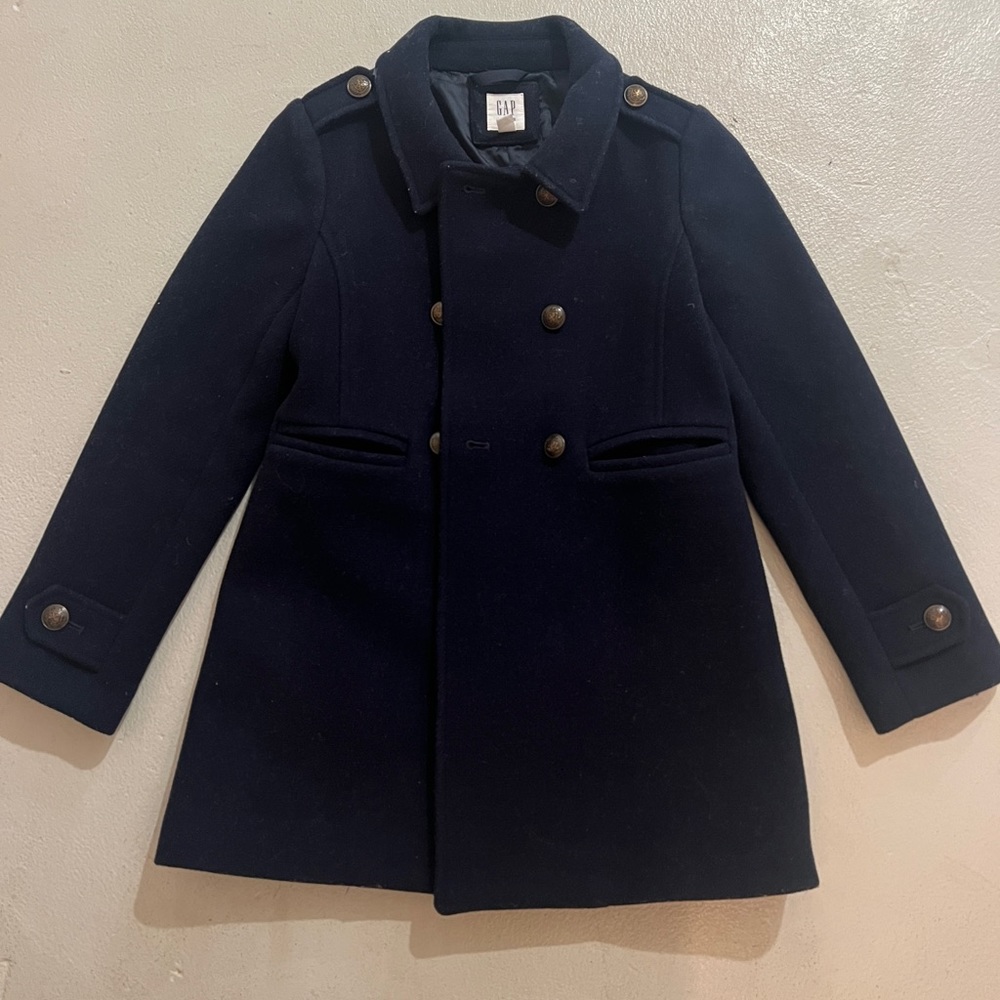 Girls Gap navy peacoat. Size L